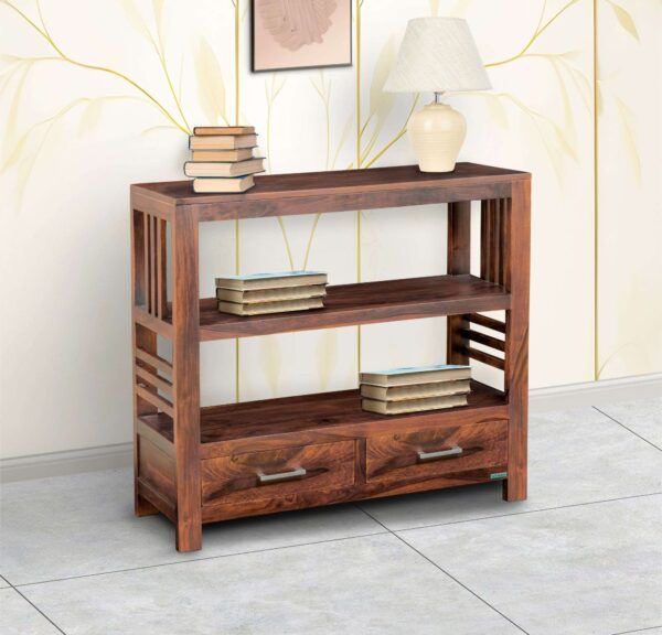 Romina Book shelf With 2 Drawers