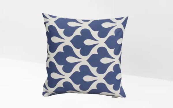 Printed Cushion Covers White & Blue - Image 3