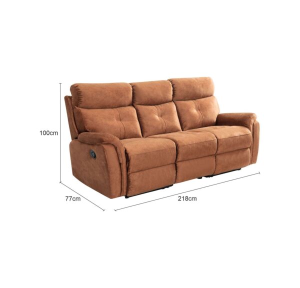 Alicia Fabric Sofa Set With 4 Recliners - Image 6