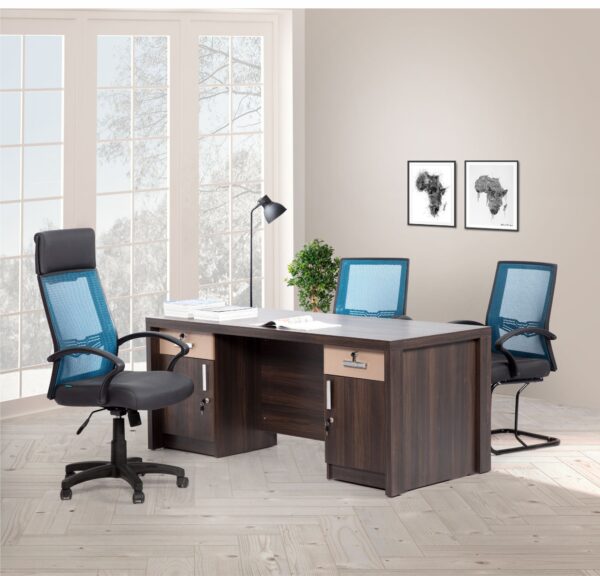 Fusion Executive Table Set With Side Storage