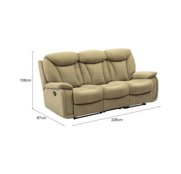 Alliston Fabric Sofa Set with 4 Recliners - Image 7